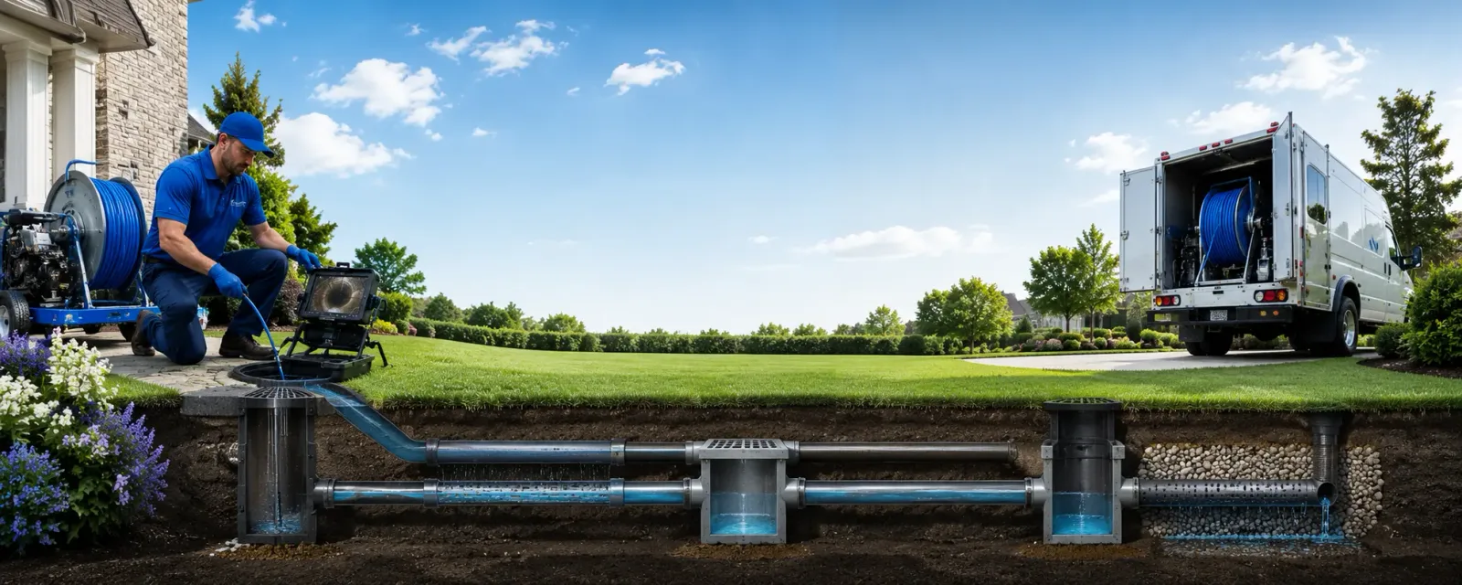 Outdoor drain cleaning information for Baldwin Place, NY